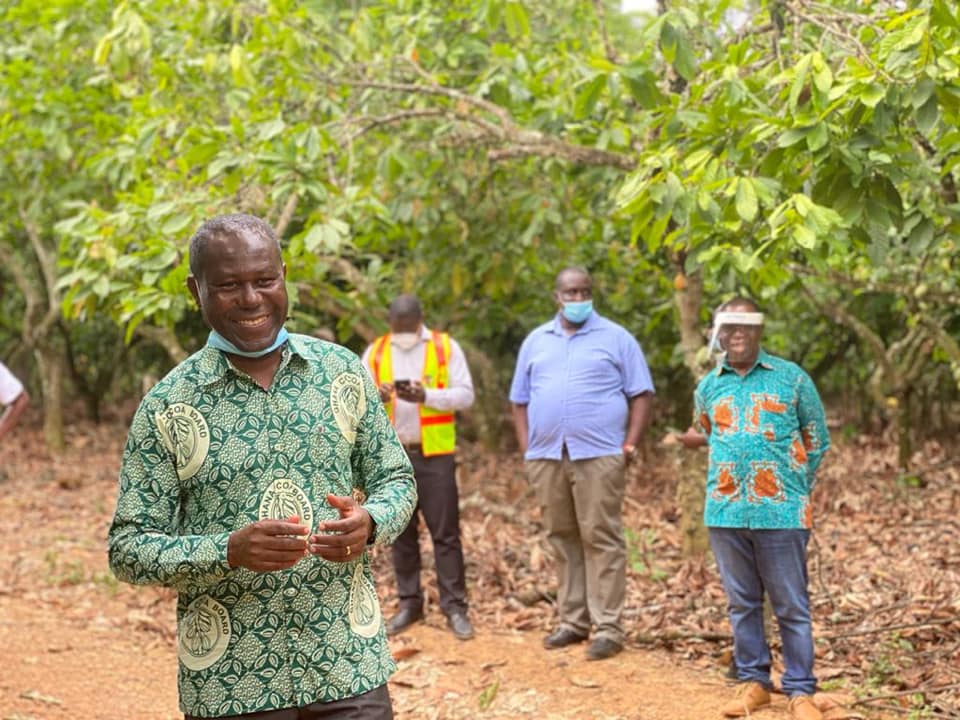 COCOBOD CHIEF EXECUTIVE INSPECTS ONGOING MASS PRUNING EXERCISE
