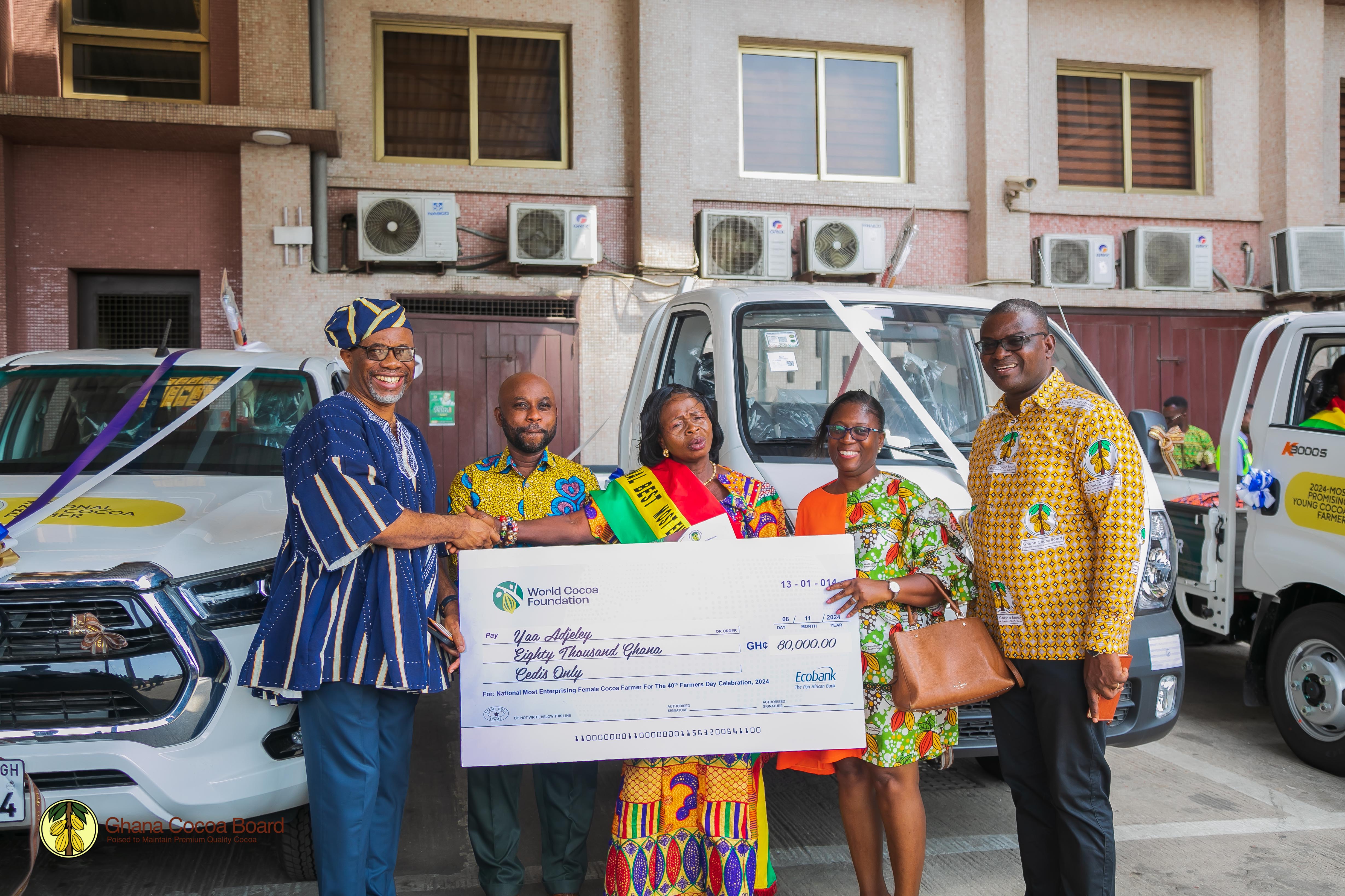 PRESENTATIONS OF AWARDS TO COCOA & COFFEE FARMERS / SHEA NUT PICKERS